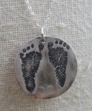 This Little Piggy Customized Silver Footprint Necklace
