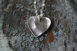 Custom Large Heart Fingerprint Necklace