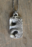 Custom Sterling Silver Large Dog Nose Print Necklace in DOG TAG Style // Personalized to Your Pet