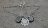 Etsy Finds Feature - Two Silver Fingerprints with Hand-Stamped Sterling Disc Bracelet