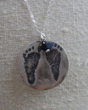 This Little Piggy Customized Silver Footprint Necklace