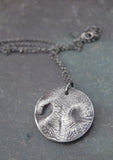 Custom Silver MEDIUM Dog Nose Print Necklace in ROUND - Sterling Rolo Chain - Personalized to Your Pet