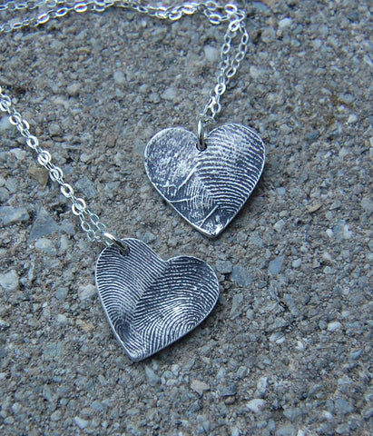 Envolove ️ Custom Heart Pendant Necklace Silver