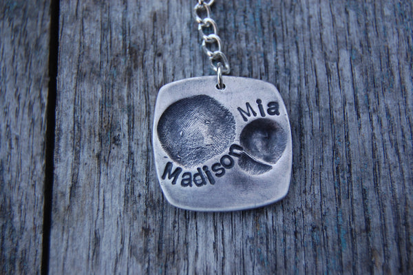 Engraved Sterling Silver Locket and Key Necklace