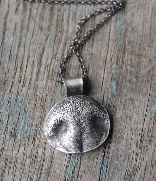 SMALL Silver Dog or Cat Nose Print Customized for Your Pet with