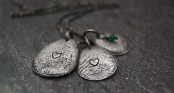 Small Fingerprint Pendant / Necklace | Dinky Design Studio